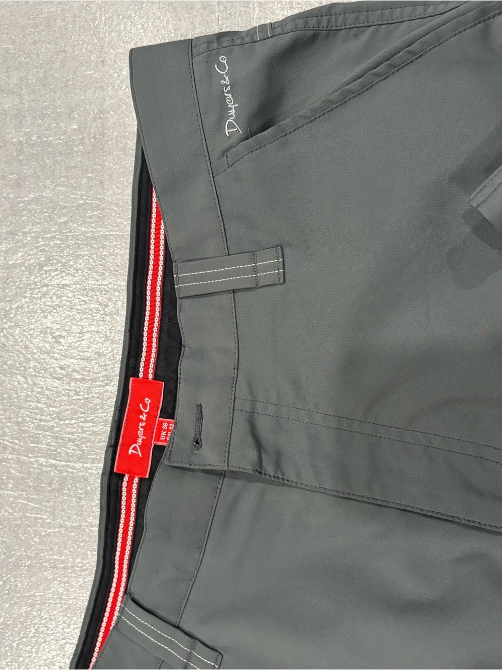 [W36Ins32”]Dwyers&Co Men's Tech Performance Golf Gray Pants - Picture 2 of 8